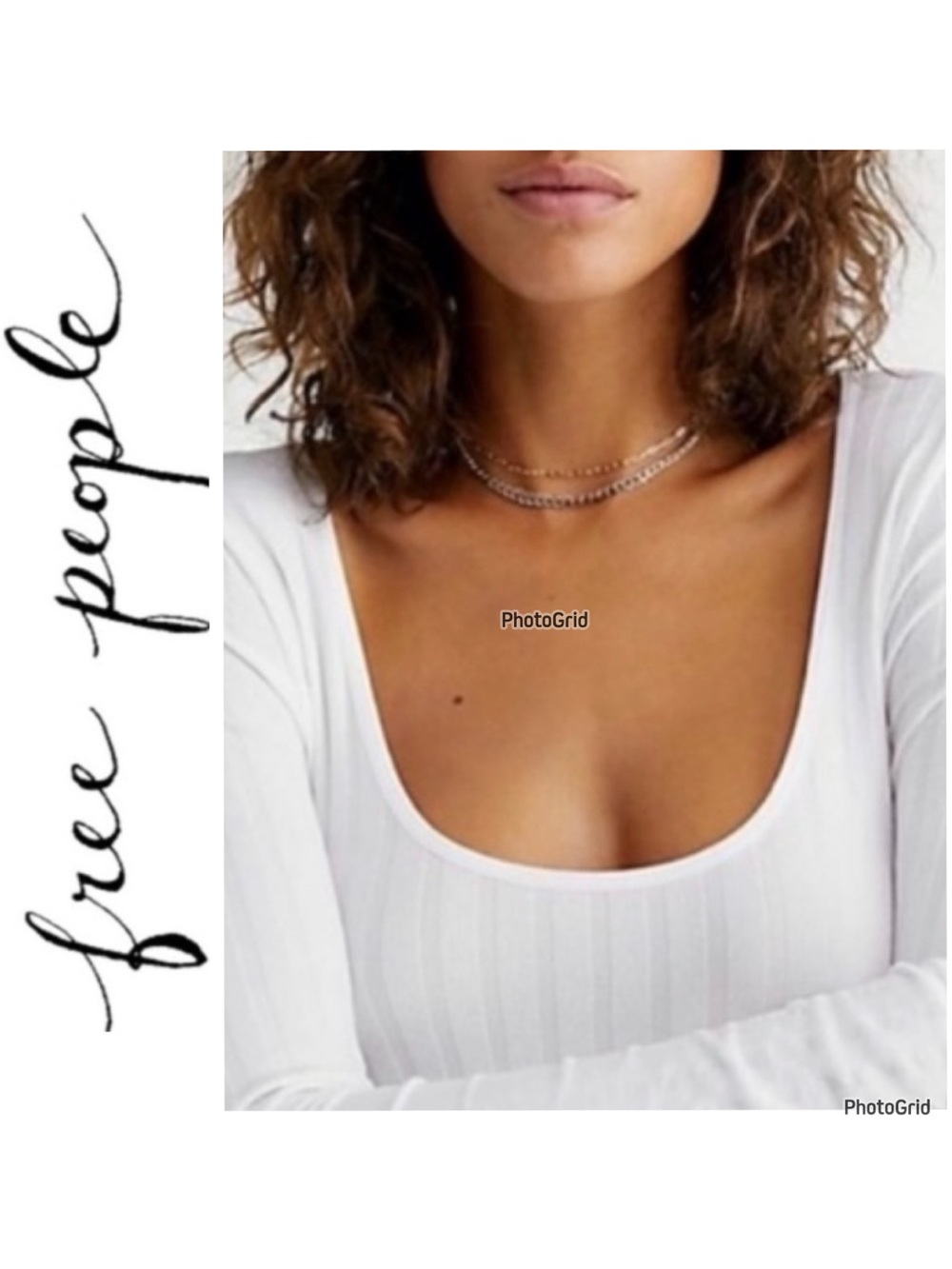 Free People Intimately “Lucky You” Ribbed Layering Top - White